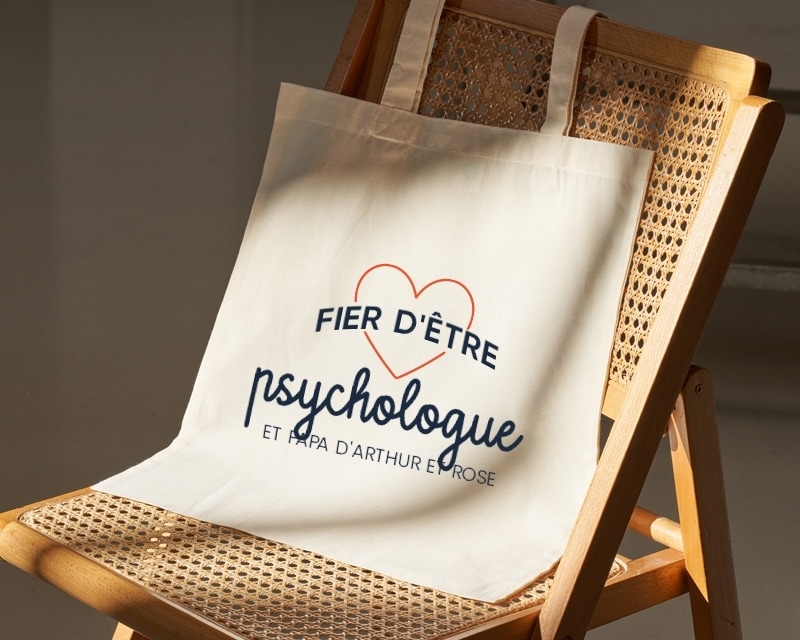 Tote bag personnalisable - Fier d'être psychologue