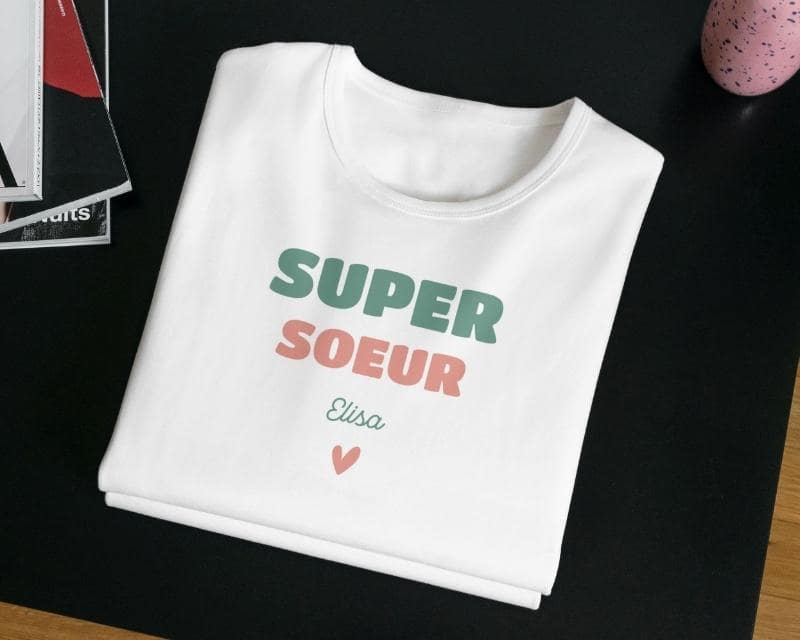 Tee shirt personnalisé femme - Super Sœur