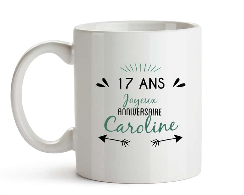 Mug avec message positif femme 17 ans