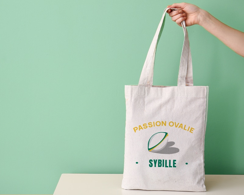 Tote bag personnalisé - Passion Rugby