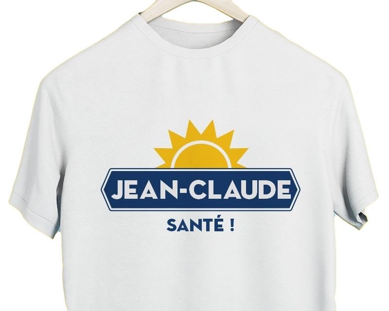 T-shirt blanc homme personnalisé pour un Jean-Claude