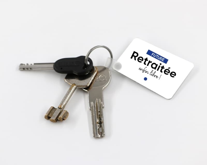 Porte-clef personnalisable - Future retraitée