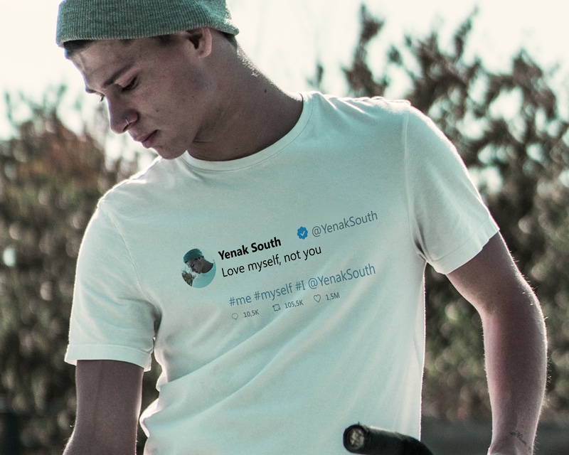 T-shirt homme personnalisé photo - Tweet