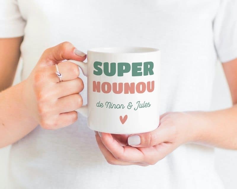 Mug Super nounou - Cadeau D'amour