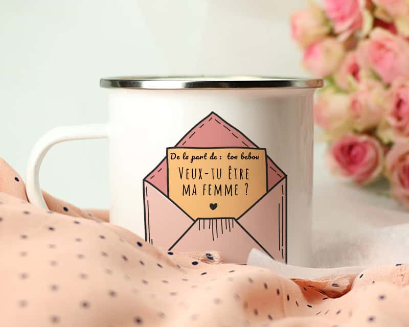 Mug émaillé personnalisé - Veux-tu être ... ?