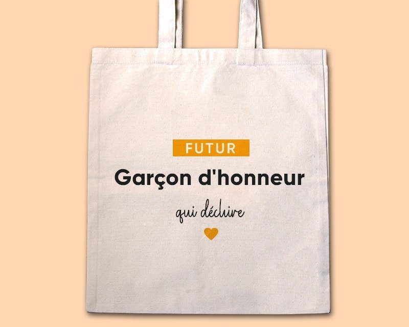 Tote bag personnalisable - Futur garçon d'honneur