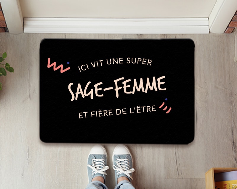 Paillasson personnalisé - Sage-femme