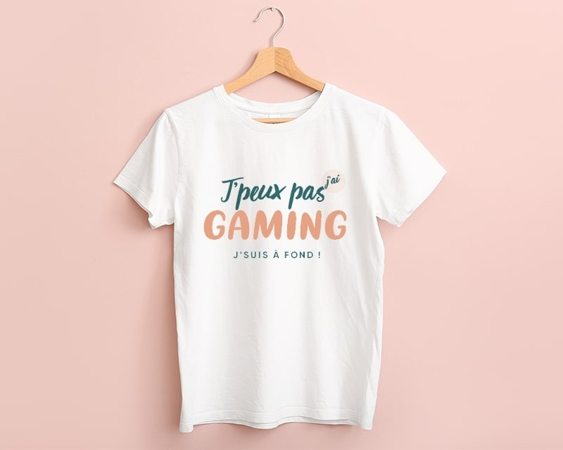 Tee shirt personnalisé femme - J'peux pas j'ai gaming