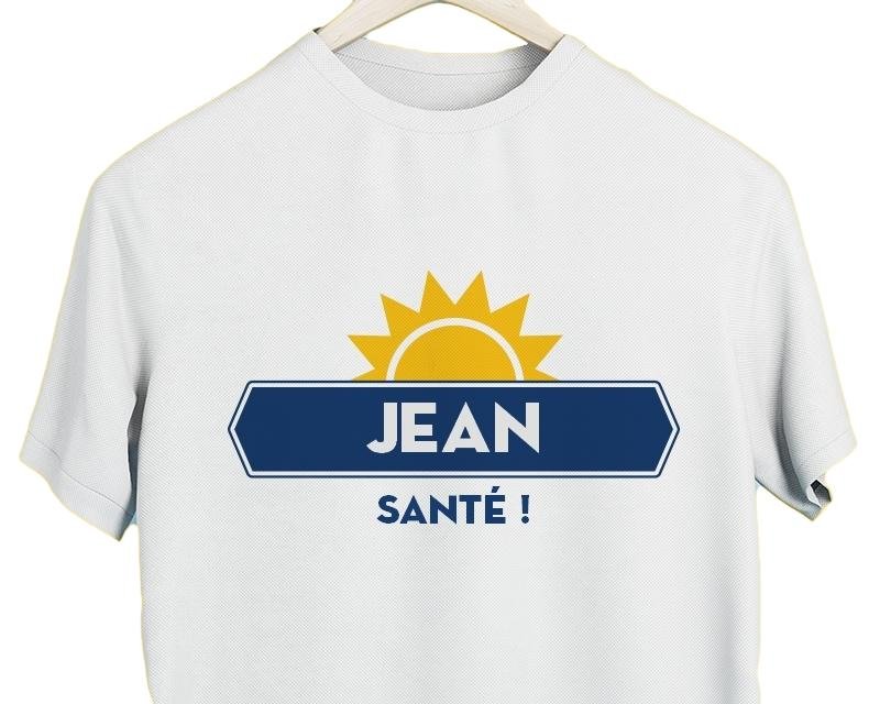 T-shirt blanc homme personnalisé pour un Jean