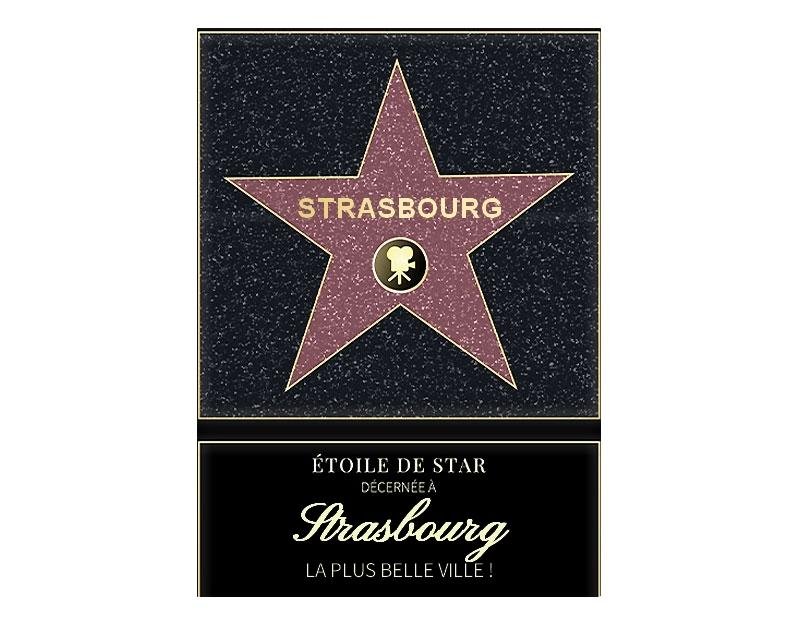 Affiche etoile de star personnalisé Strasbourg