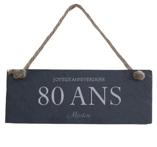 Plaque de porte personnalisable homme 80 ans