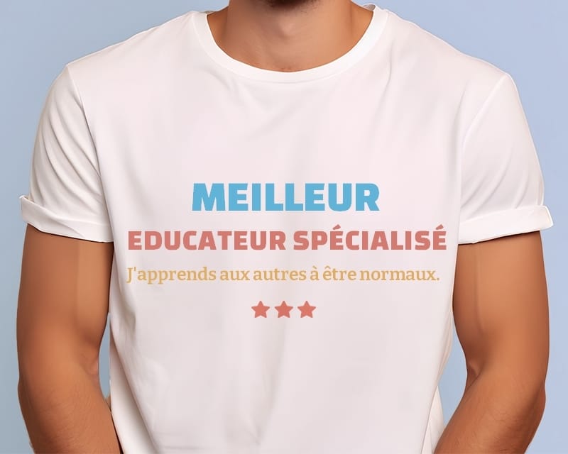 Tee shirt personnalisé homme - Meilleur Educateur spécialisé