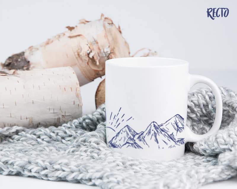 Mug personnalisé message - Montagnes