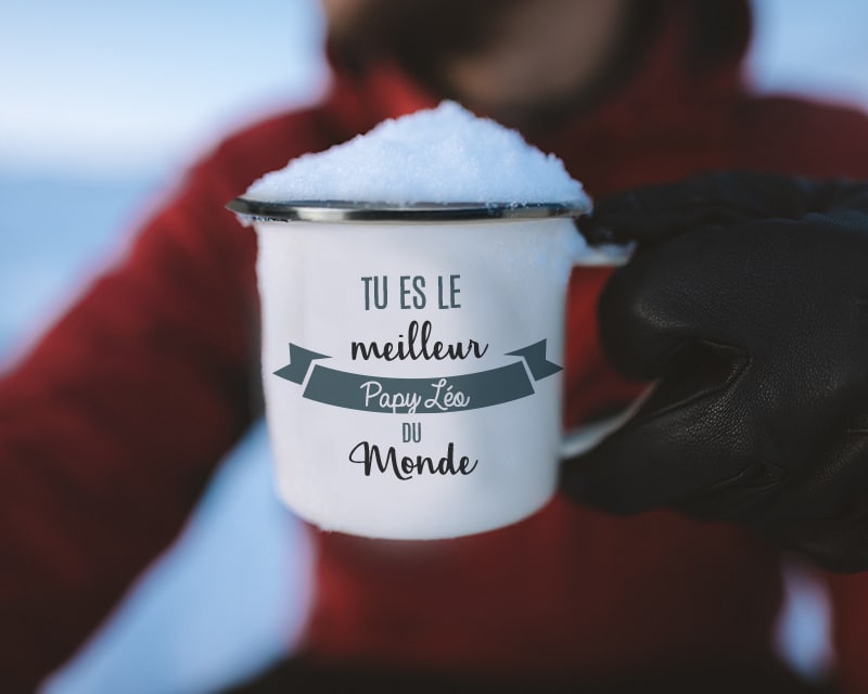 Mug émaillé personnalisé homme - Meilleur du monde