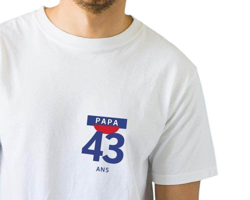 T-shirt blanc homme pastis papa 43 ans