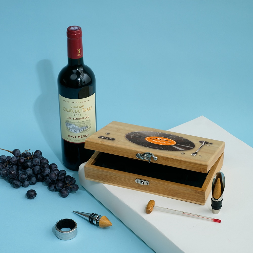 Coffret sommelier personnalisé - Retro Vinyle