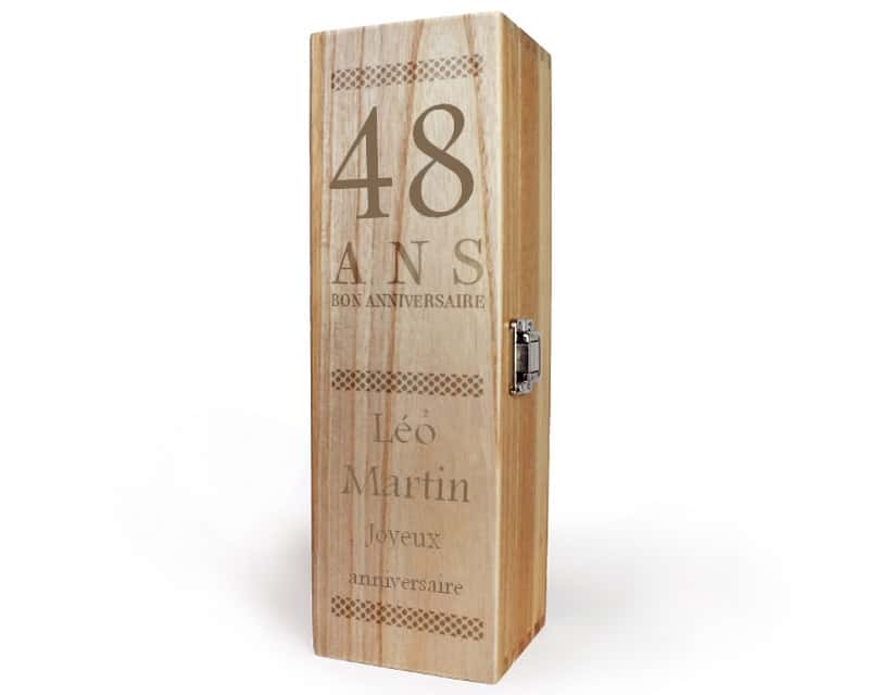 Caisse à vin personnalisable homme 48 ans