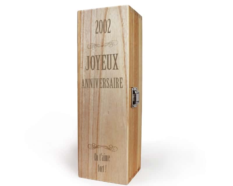 Caisse à vin année vintage année 2002