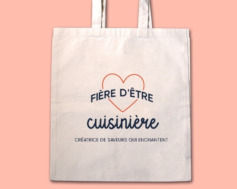 Tote bag personnalisable - Fière d'être cuisinière