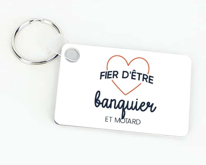 Porte-clés personnalisable - Fier d'être banquier