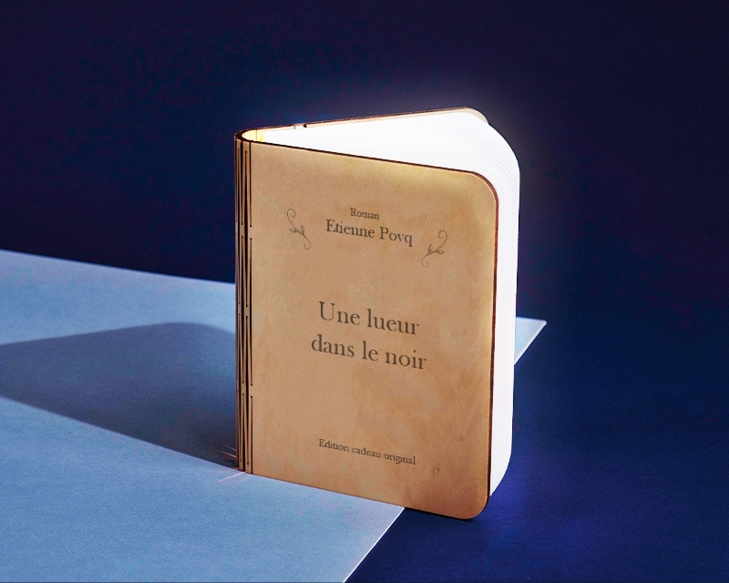 Lampe livre lumineux première de couverture maman 64 ans