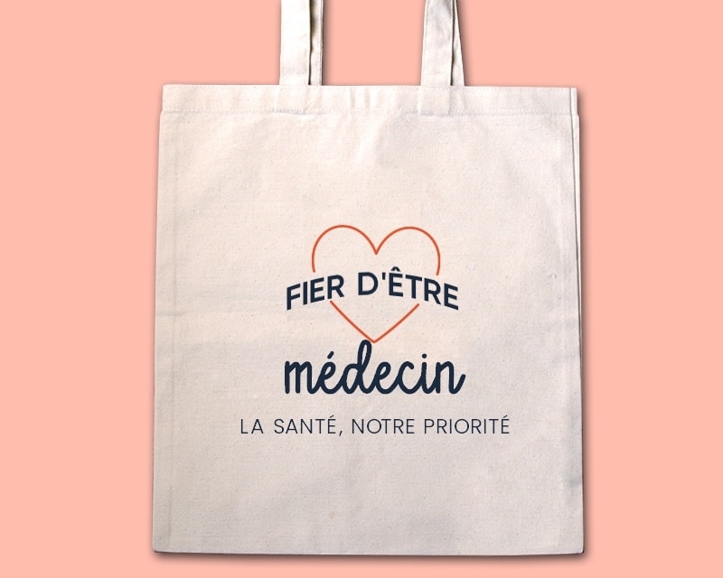 Tote bag personnalisable - Fier d'être médecin