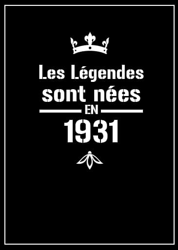 Affiche légendes année 1931