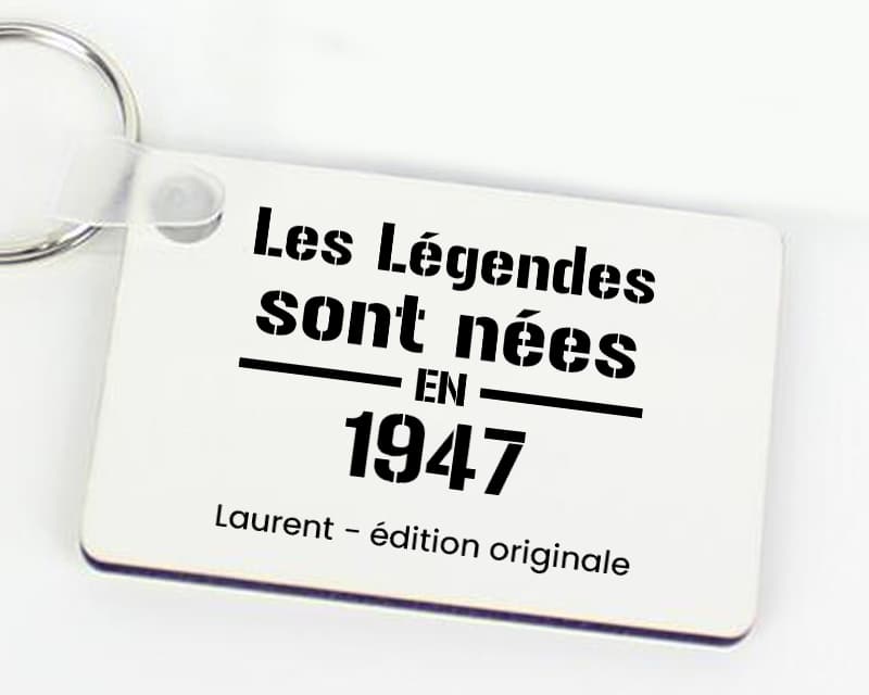 Porte-clés personnalisé - Les Légendes sont nées en 1947