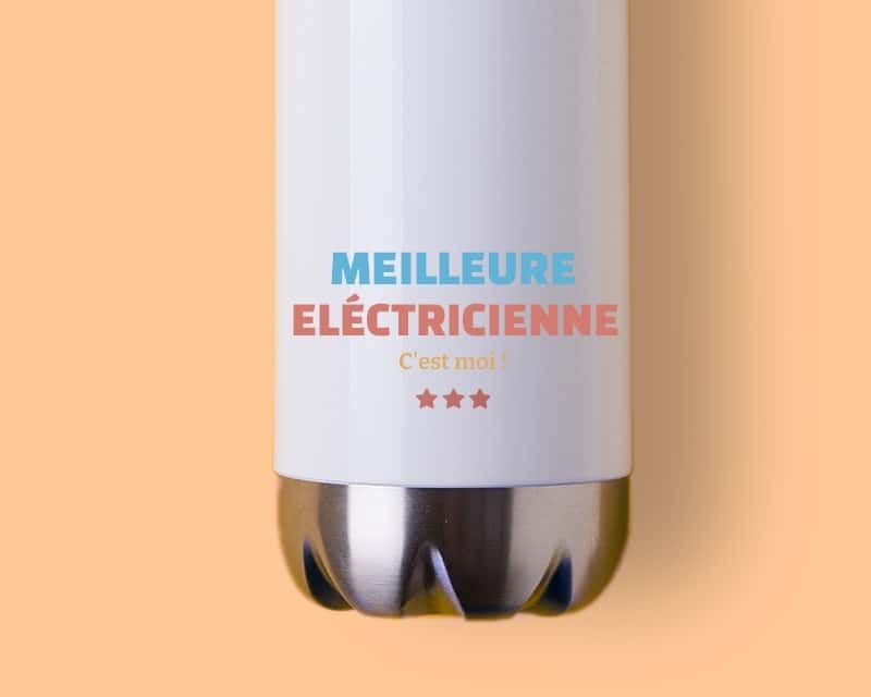 Gourde personnalisable - Meilleure Eléctricienne