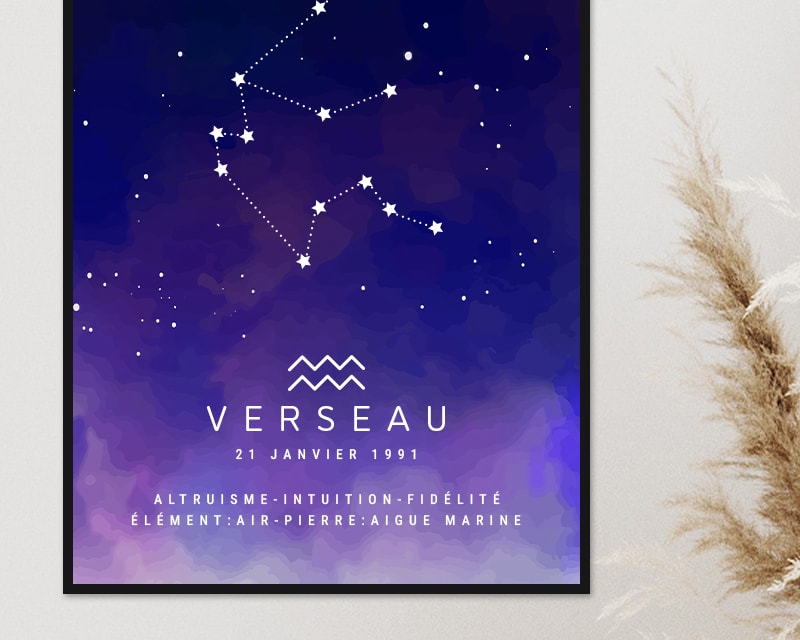 Affiche personnalisée Constellation - Verseau