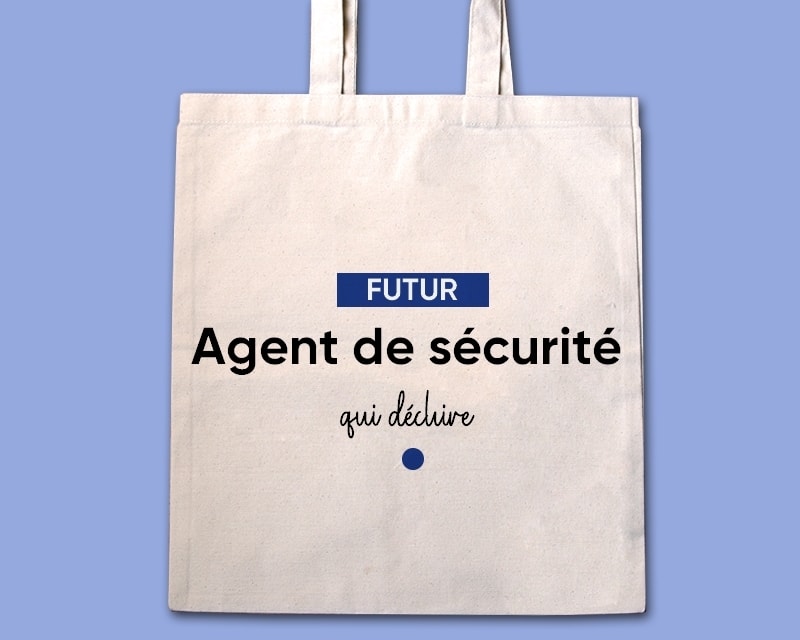 Tote bag personnalisable - Futur agent de sécurité