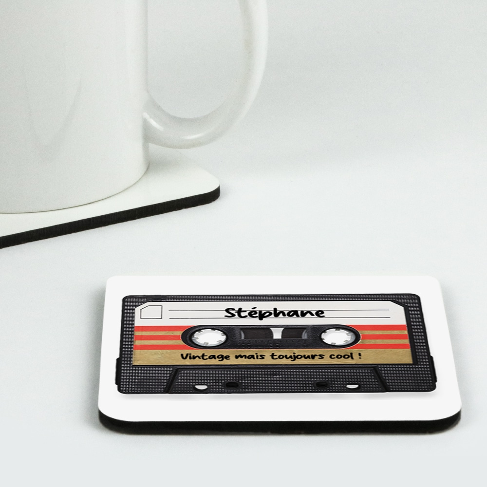 Sous-verres personnalisés - Retro K7 audio