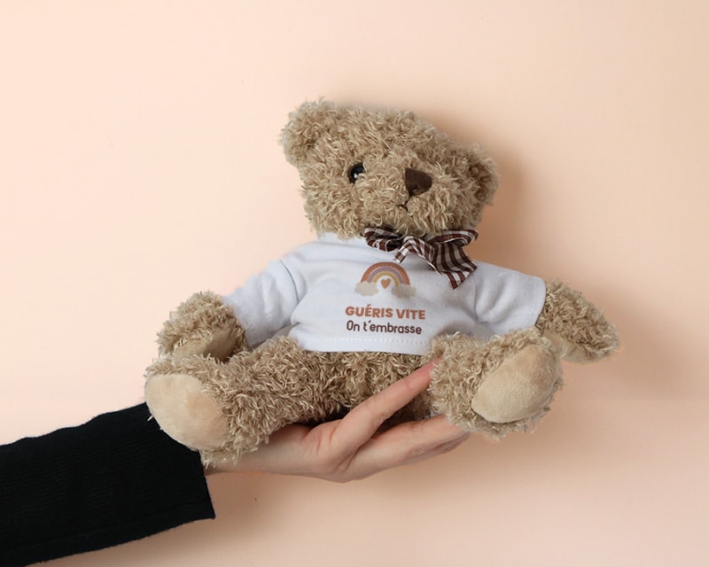 Ourson en peluche personnalisable - Bon rétablissement