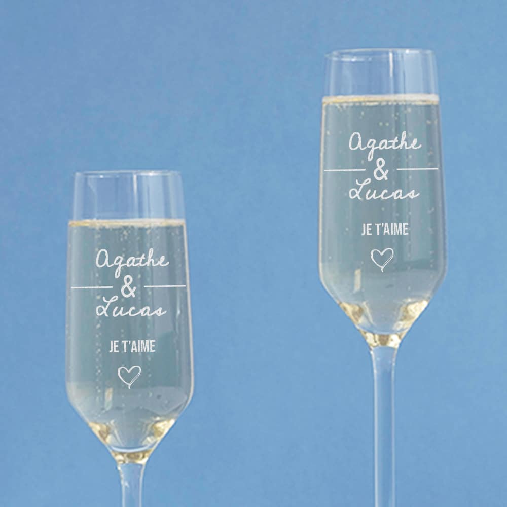 Flûtes à champagne personnalisées - Cadeaux.com