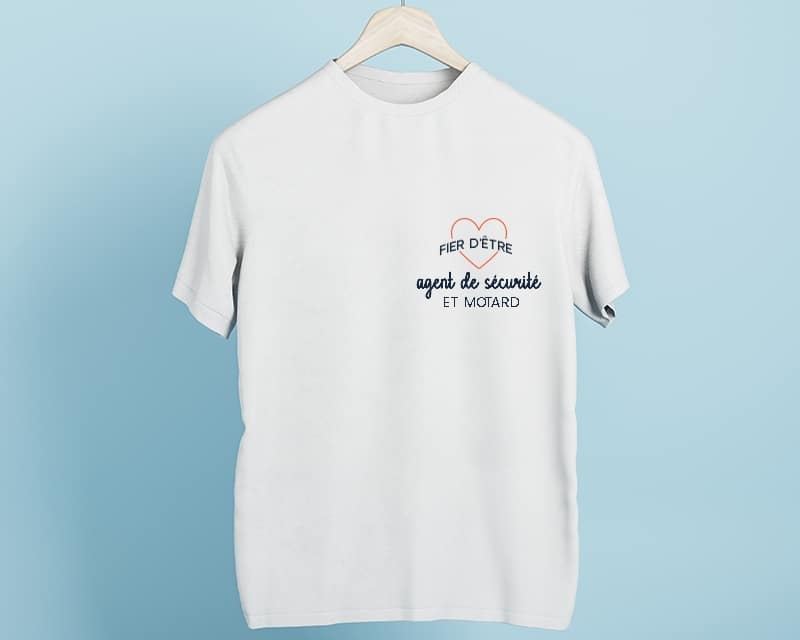 Tee shirt personnalisé homme - Fier d'être agent de sécurité