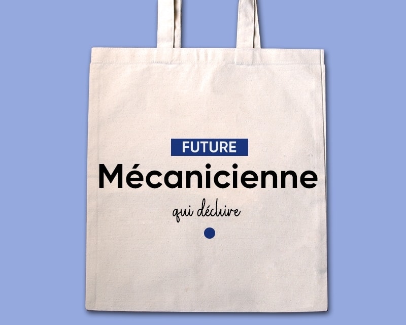 Tote bag personnalisable - Future mécanicienne