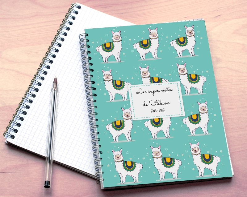 Cahier A4 Personnalisable - Lama