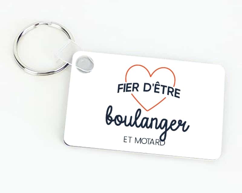 Porte-clés personnalisable - Fier d'être boulanger