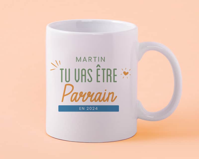 Mug personnalisé - Tu vas être parrain