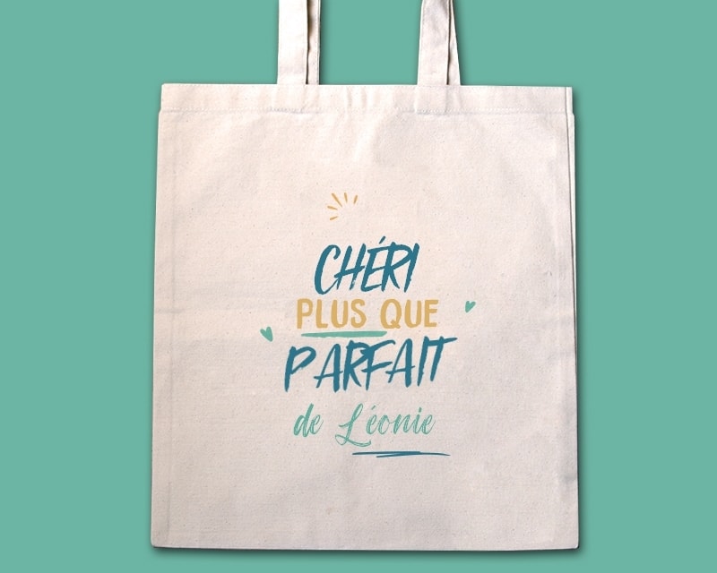 Tote bag personnalisé - Chéri le plus...