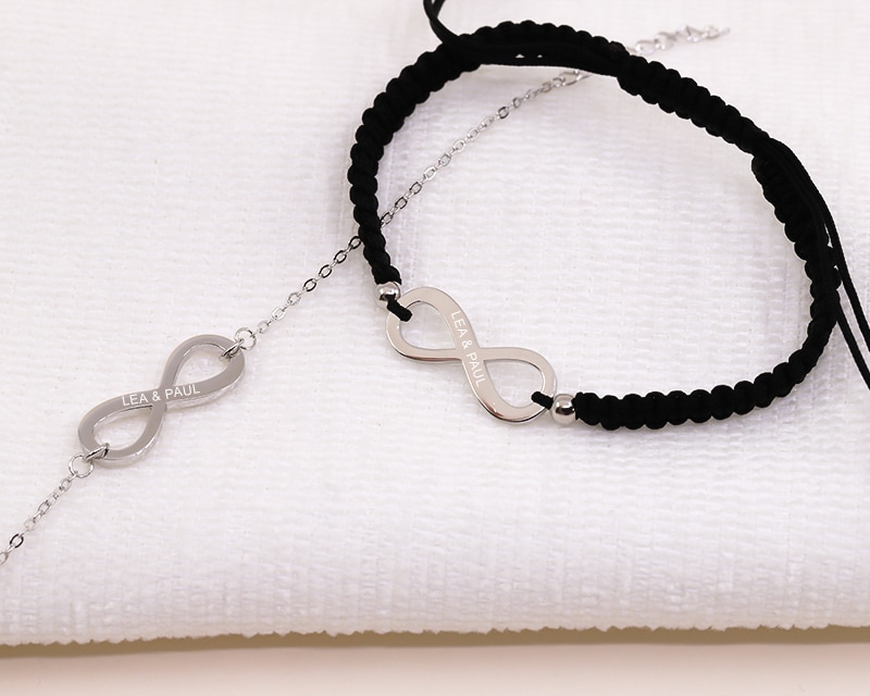 Bracelet infini personnalisé pour Femme - Prénom