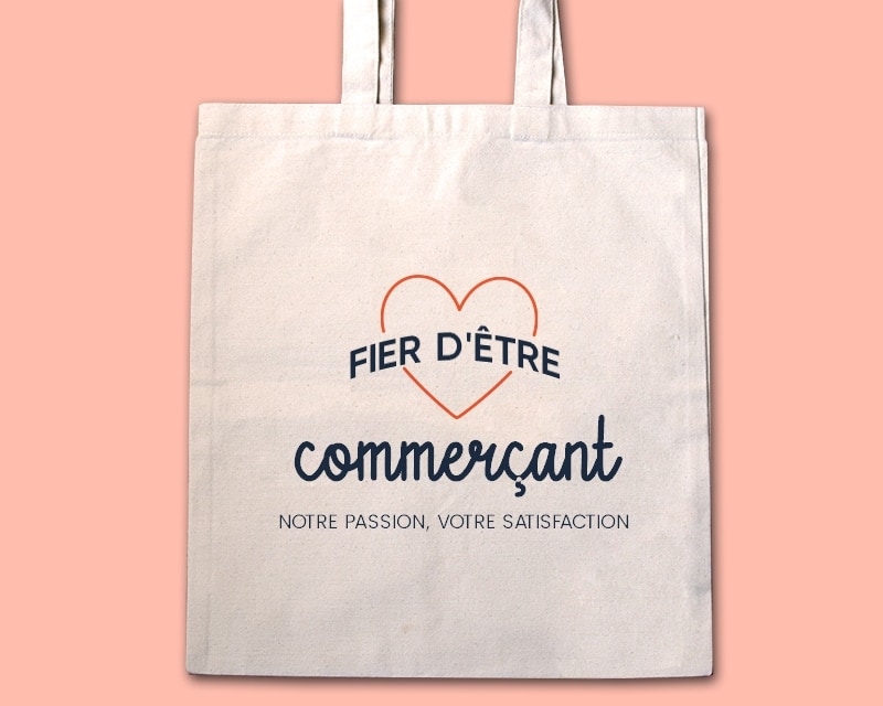 Tote bag personnalisable - Fier d'être commerçant