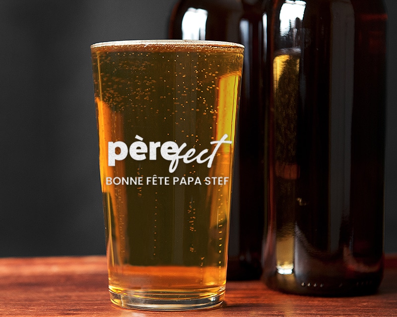 Verre à bière personnalisé pinte - Père-fect