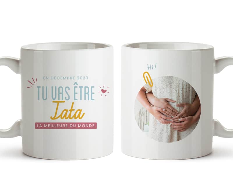 Mug personnalisé - Tu vas être tata