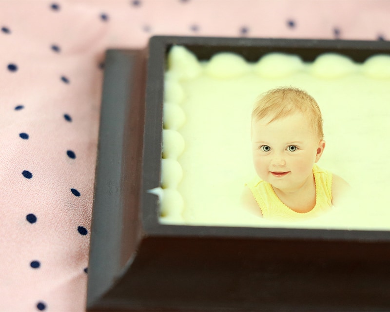 Tableau photo Personnalisable en chocolat