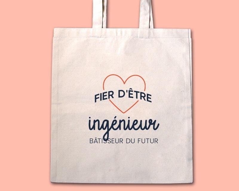 Tote bag personnalisable - Fier d'être ingénieur