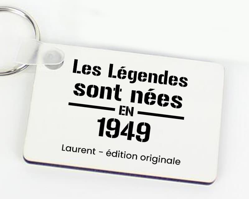 Porte-clés personnalisé - Les Légendes sont nées en 1949