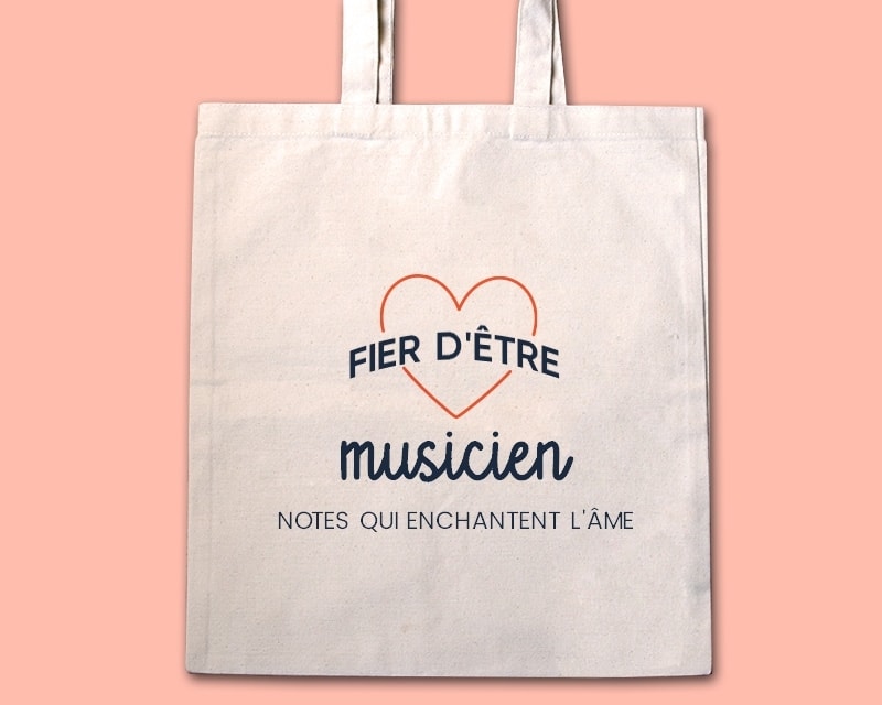 Tote bag personnalisable - Fier d'être musicien