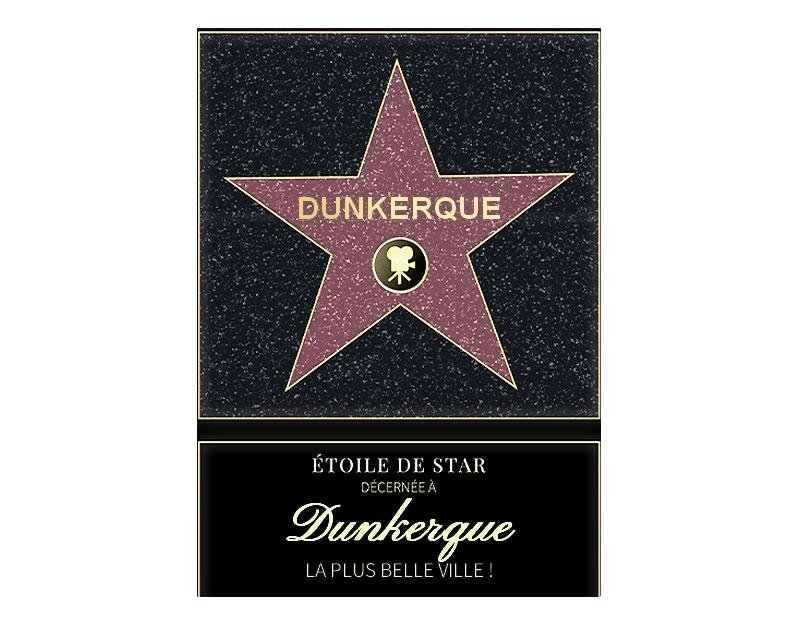 Affiche etoile de star personnalisé Dunkerque