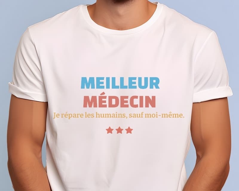 Tee shirt personnalisé homme - Meilleur Médecin